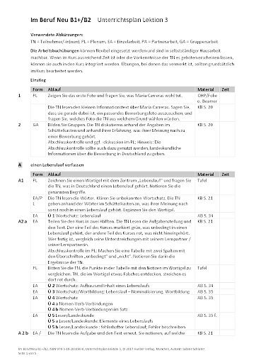 Unterrichtsplan