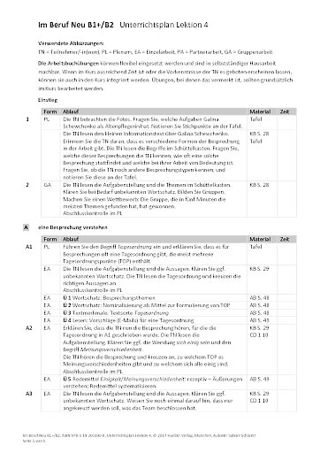 Unterrichtsplan
