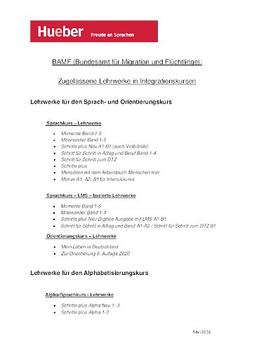 Integrationskurse: Lehrwerke Deutsch als Fremdsprache