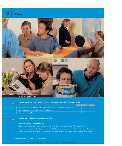 Kursbuch, Lektion 12