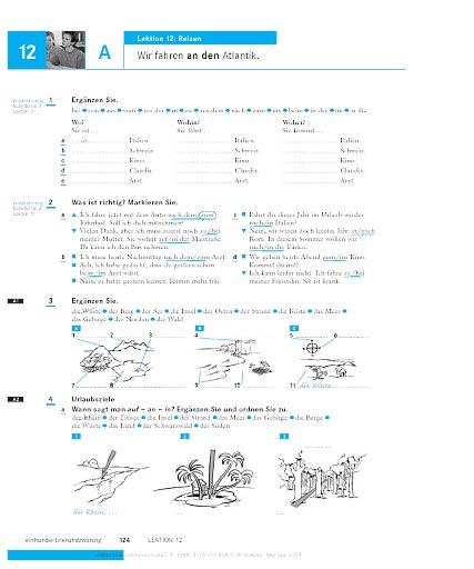 Arbeitsbuch, Lektion 12