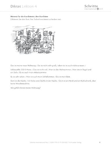 Lektion 4, Diktat