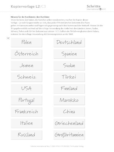 Kopiervorlage, Lektion 2, C3