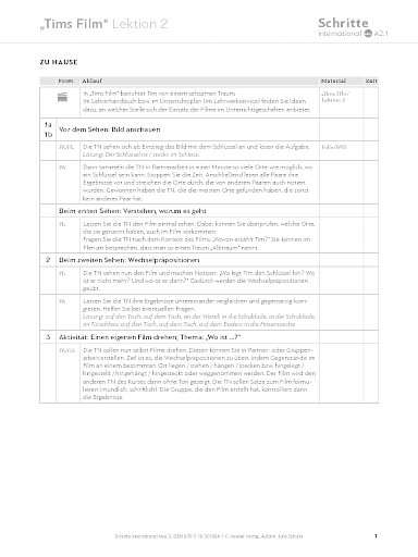 Tims Film, Lektion 2