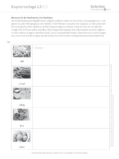 Kopiervorlage, Lektion 3, C5