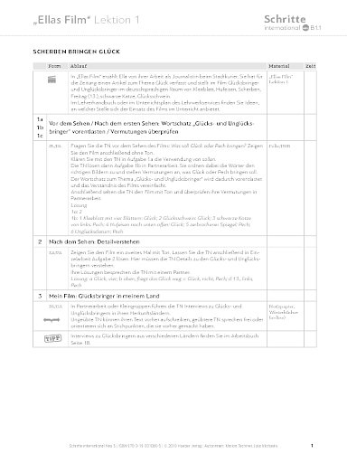 Ellas Film, Lektion 1