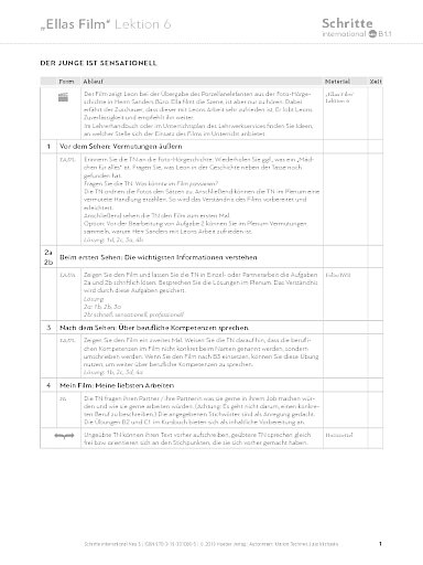 Ellas Film, Lektion 6