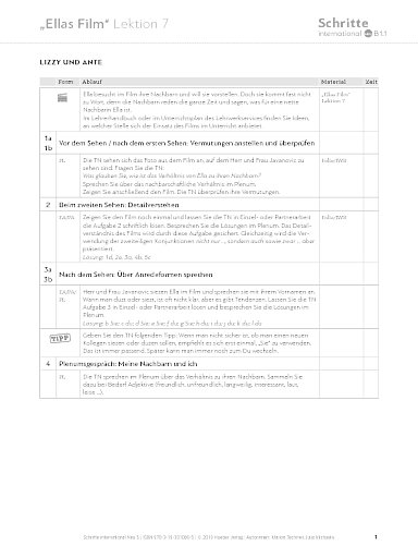 Ellas Film, Lektion 7