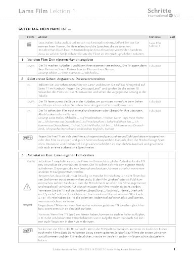 Laras Film, Lektion 1