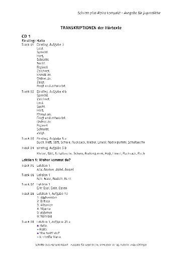 Transkriptionen 