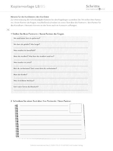 Kopiervorlage, Lektion 08, B5