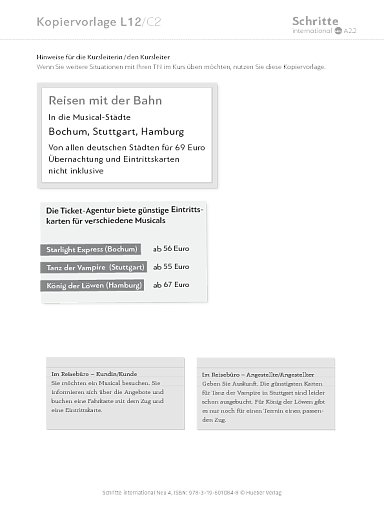 Kopiervorlage, Lektion 12, C2