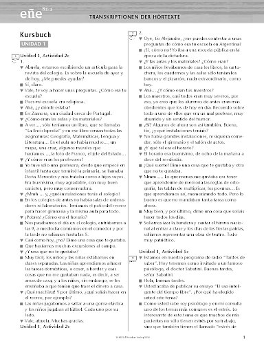 Kursbuch: Transkriptionen