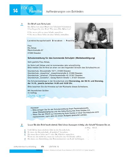 Zu Lektion 14: Fokus Familie