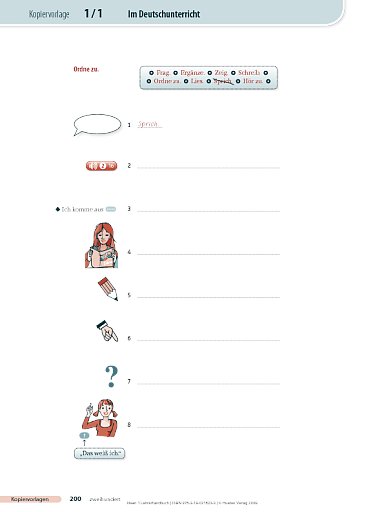 Kopiervorlagen zu Lektion 1