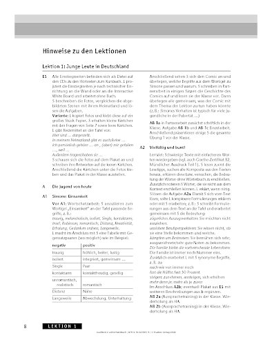 Hinweise zu Lektion 1