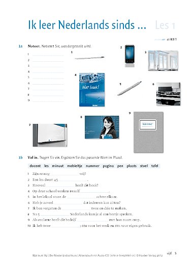 Les 1: Ik leer Nederlands sinds ... 