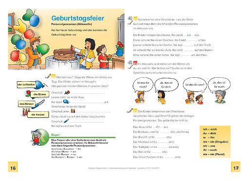 Wortschatzerweiterung und Grammatik: Geburtstagsfeier