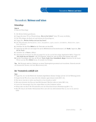 Themenkreis: Wohnen und leben