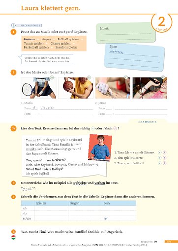 Lektion 2: Laura klettert gern.