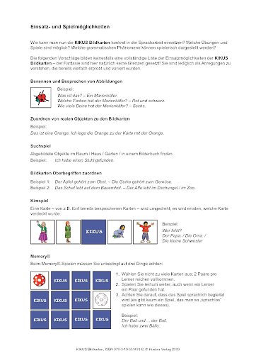 Einsatz- und Spielmöglichkeiten