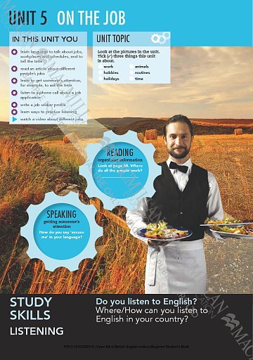 Student's Book, Unit 5: On the Job