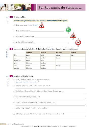 Lektion 21:  Bei Rot musst du stehen, bei Grün darfst du gehen.