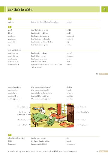 Glossar Deutsch - Slowakisch, Lektion 04