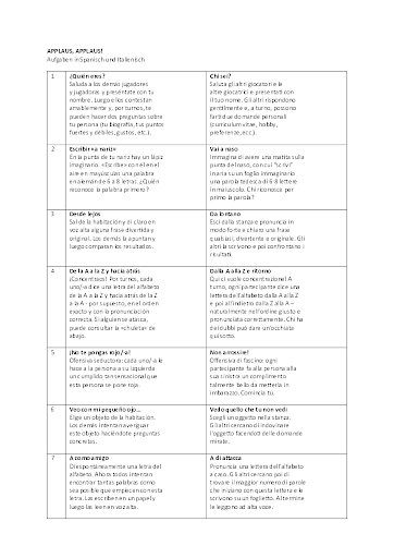 Aufgaben in Spanisch und Italienisch