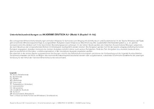 Unterrichtshandreichungen