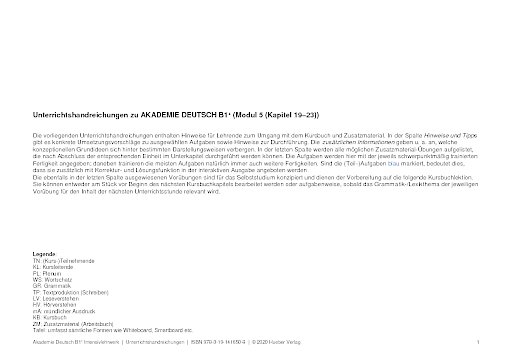 Unterrichtshandreichungen