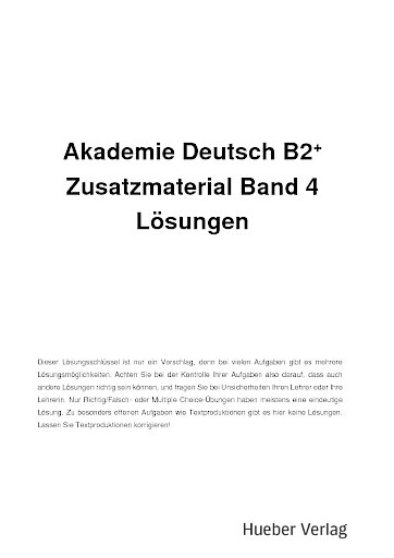 Lösungen Zusatzmaterial