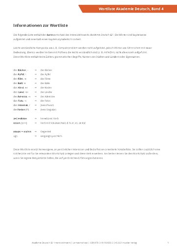 Wortliste Band 4