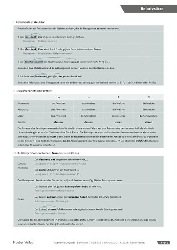 Lernliste 13 – Relativsätze
