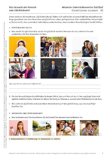 Was braucht der Mensch zum Glücklichsein?