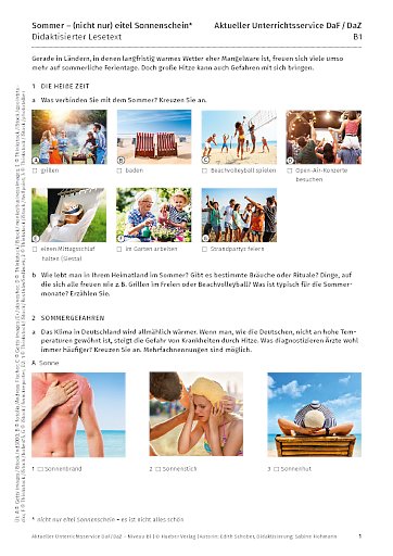 Sommer – (nicht nur) eitel Sonnenschein