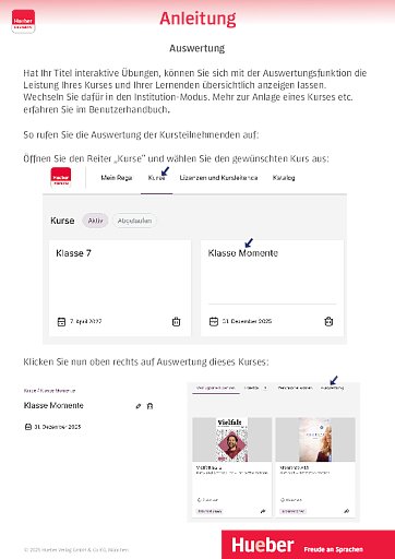 Kurzanleitung „Auswertung“