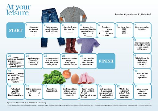 Spiel zur Wiederholung der Lerninhalte aus Lektion 4-6
