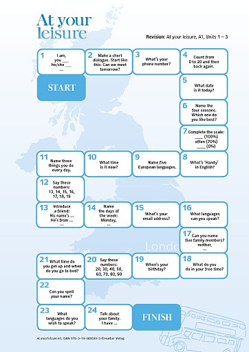 Spiel zur Wiederholung der Lerninhalte aus Lektion 1-3