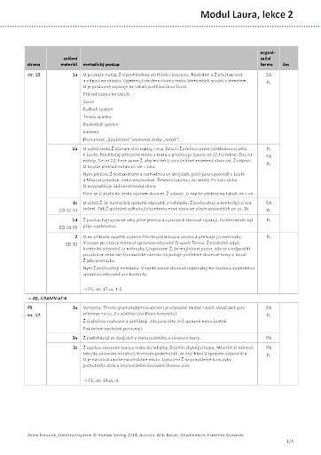 Modul Laura, lekce 2