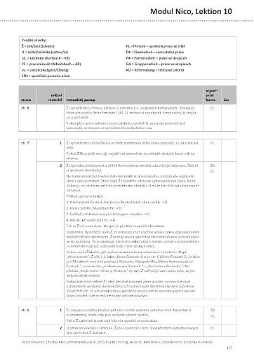 Modul Nico, lekce 10