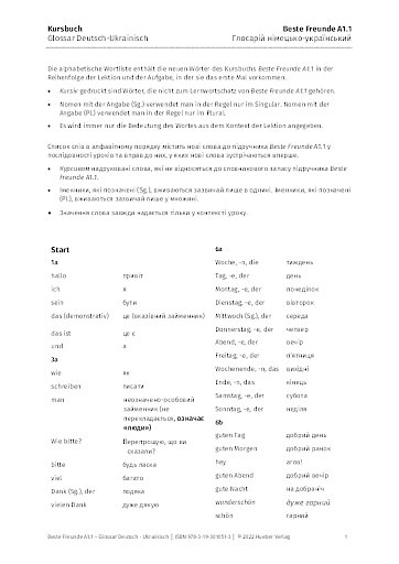 Beste Freunde německo-ukrajinský slovníček