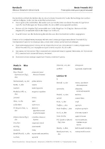 Beste Freunde nemecko-ukrajinský slovník A1/2