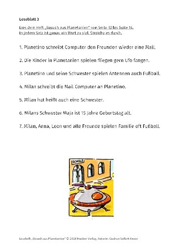 Besuch aus Planetanien – Leseblatt 03