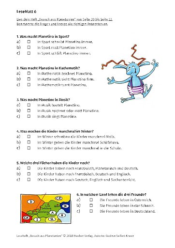 Besuch aus Planetanien – Leseblatt 06