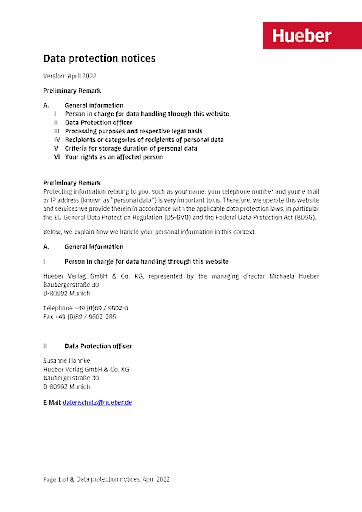Data protection notices