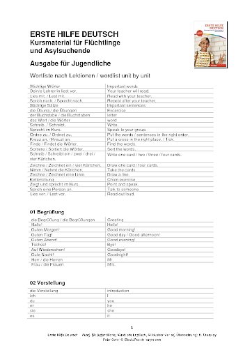 Lektionswortschatz Englisch