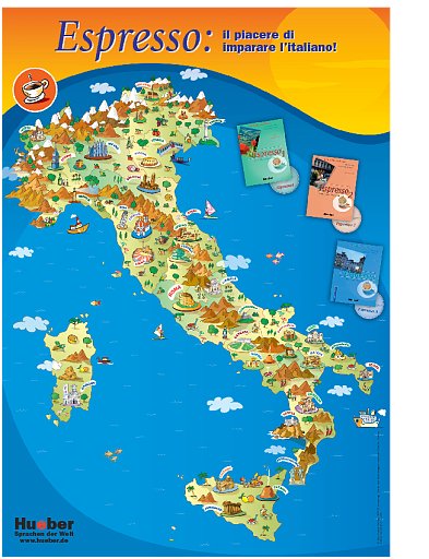 Cartina delle bellezze d'Italia
