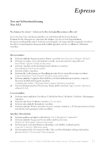 Tests A1.1 und A1.2