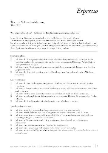 Tests B1.1 und B1.2